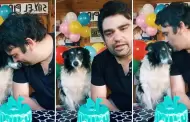 Hombre celebra los 14 aos de vida de su perrito y los usuarios reaccionan: "No existe un amor ms puro y fiel"