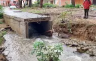 Alerta! Desborde de riachuelo inunda ms de 20 viviendas en Huancayo