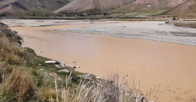 Aumento del caudal del ro Huancan.