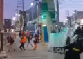 Enfrentamientos entre manifestantes y PNP en Huancayo.