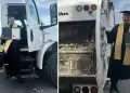 Joven recolector celebró su graduación en un camión de basura: "Todo es posible con dedicación"
