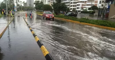 Lluvias registradas en Lima.