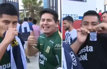 Hinchas reaccionan al triunfo de Alianza Lima.