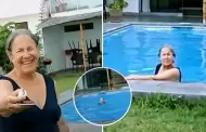 Susana Villarn disfruta del verano en piscina frente al mar, mientras limeos sufren por caros peajes