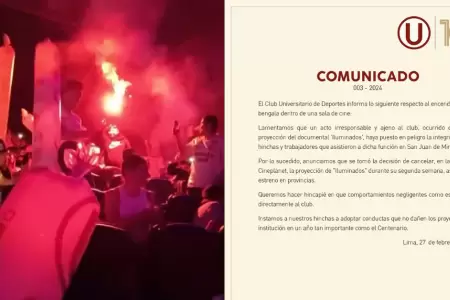 Universitario cancela la proyeccin de 'Iluminados' en cines