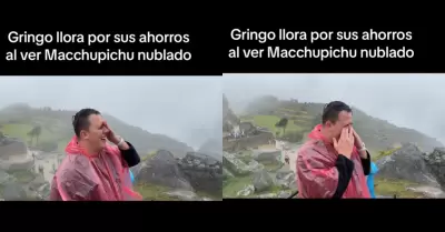 Turista llora al ver Machu Picchu nublado