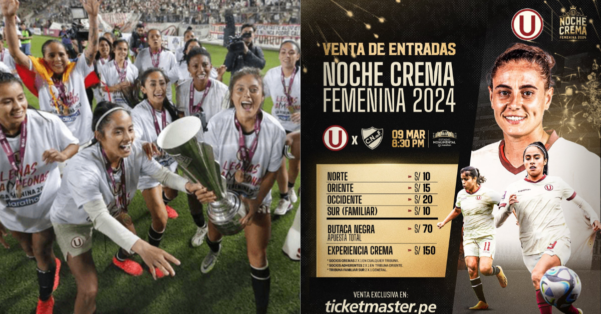 Universitario Noche Crema Femenina se dará el 9 de marzo en el Estadio