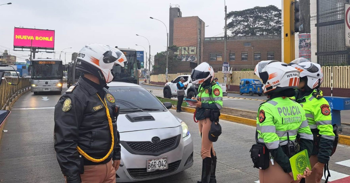 PNP: Más de 4 mil conductores fueron multados por invadir carril del Metropolitano en 2024