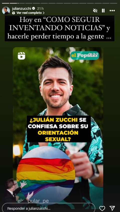 Julin Zucchi aclara situacin sobre su orientacin sexual.
