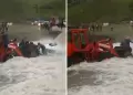 Profesores se salvan de morir tras ser arrastrados por el río.