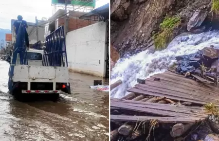 Indeci alerta más de 250 distritos en riesgo por caída de intensas lluvias.