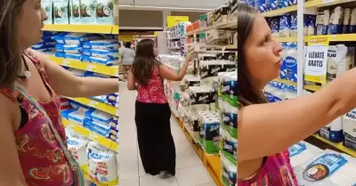 Familia argentina en su primera visita a un supermercado peruano.