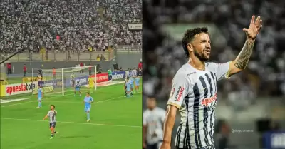 Gabriel Costa realiza gesto a los hinchas de Alianza Lima