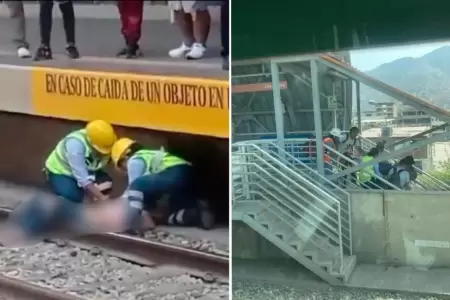 SJL: Mujer cae a los rieles del tren del Metro de Lima
