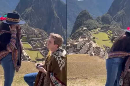 Estadounidense le propone matrimonio a su novia en Machu Picchu.