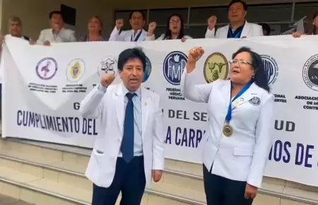 Gremios de salud acatan paro nacional.