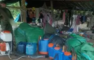 Puerto Maldonado: Polica destruye laboratorio clandestino de droga en Huepetuhe