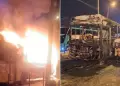 SMP: Trgico! Bus lleno de pasajeros se incendia en plena Panamericana Norte