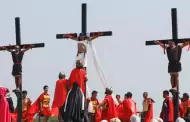 Que fuerte! Crucifican a devotos cristianos en recreacin por Semana Santa en Filipinas