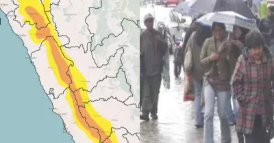 Senamhi pronostica lluvias fuertes en regiones del pas.