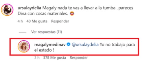 Magaly Medina responde a usuaria.
