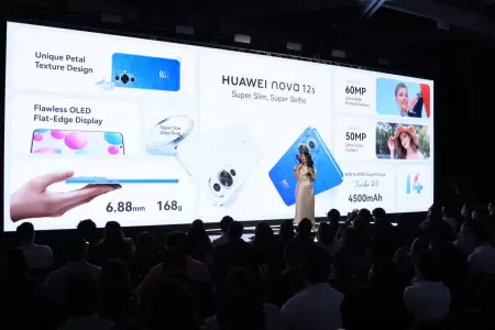 Presentacin del smartphone Nova 12s de Huawei para Latinoamrica.
