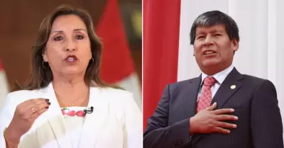 Dina Boluarte y Wilfredo Oscorima.