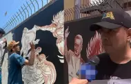 Municipalidad de San Borja paraliza mural que fantico de Saint Seiya estaba pintando en su vivienda