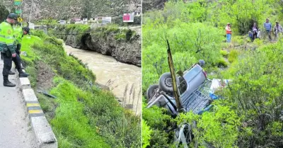 Grave accidente vehicular en Huancavelica deja 2 muertos.