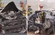 San Miguel: Terrible! Auto termin incendiado tras terrible accidente vehicular en la Costa Verde