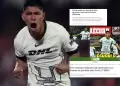 Pidieron disculpas? Prensa mexicana reaccion al primer gol de Piero Quispe con Pumas