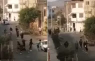 De terror! Barristas se enfrentan a balazos afuera de un colegio en San Juan de Miraflores