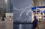 DILUVIO! Intensas lluvias inundan aeropuerto de Dubi y al menos 18 personas mueren en Omn
