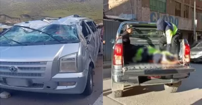 Accidente vehicular en Huancavelica