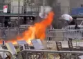 Hombre se prende fuego durante enlace de televisin.