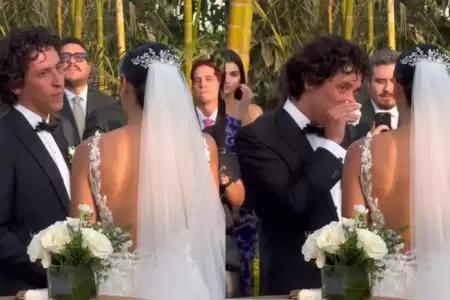 Mateo Garrido no aguanta las lgrimas en su boda.