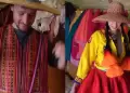 En Puno! Luisito Comunica y su novia vistieron trajes tpicos de la regin en su visita a Uros