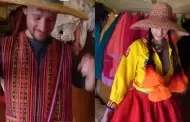 En Puno! Luisito Comunica y su novia vistieron trajes tpicos de la regin en su visita a Uros