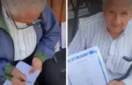 Conmovedor! Abuelito vende poemas a S/ 1 para cumplir su sueo de tener un libro