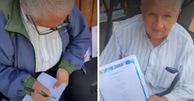 Abuelito vende poemas para cumplir su sueo de tener un libro.