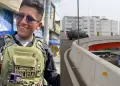 Surco: Polic�a motorizado muere luego de caer desde puente El Derby