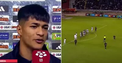 Kenji Cabrera sobre su gol.