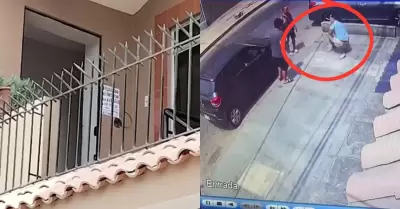 Hombre escapa de delincuentes lanzndose por una ventana.