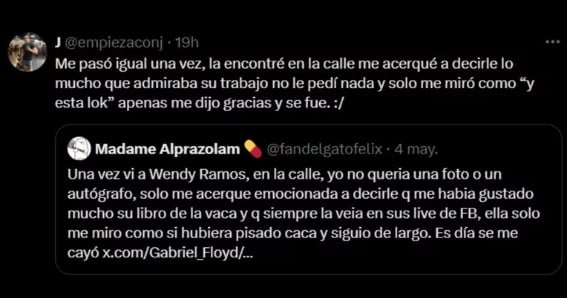 Wendy Ramos es acusada de trato despectivo hacia sus fans