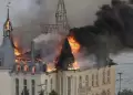 Tragedia! Misil ruso impacta y logra incendiar el 'Castillo de Harry Potter' en Ucrania