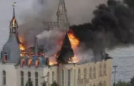 �Tragedia! Misil ruso impacta y logra incendiar el 'Castillo de Harry Potter' en Ucrania
