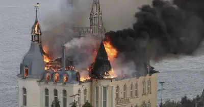 'Castillo de Harry Potter' se incendia por misil ruso.