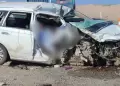 Lamentable! Un muerto y 4 heridos deja terrible choque vehicular cerca a frontera con Chile