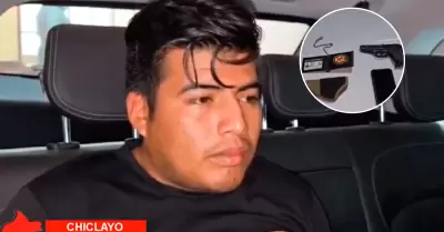 Extrabajador del INPE detenido por tenencia ilegal de arma.