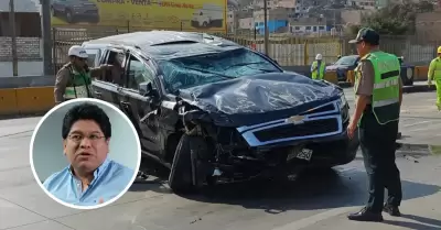 Fiscala investiga accidente del alcalde de Puente Piedra.